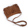 Hippie Leather Suede Women Hobo Sling Shoulder Bags Crossbody Messenger Handbag Fringe Tassel Bag